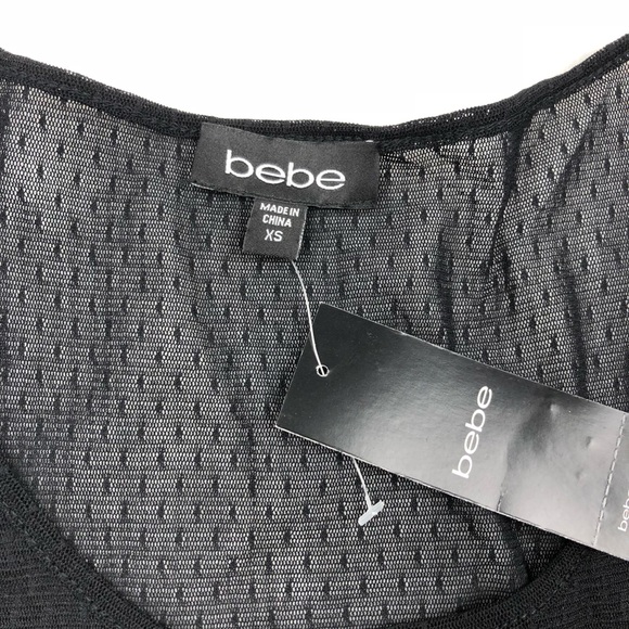 bebe mesh dot tank top sz XS - Picture 4 of 8